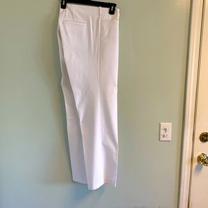 Crisp white straight-legged trousers- Lane Bryant